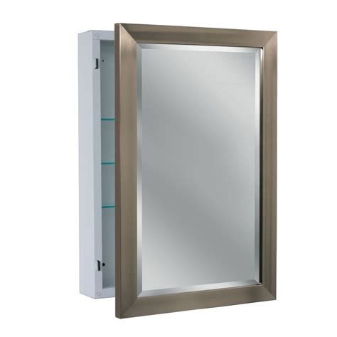 allen roth rectangle recessed mirrored steel medicine cabinet|roth mirror 24x30.